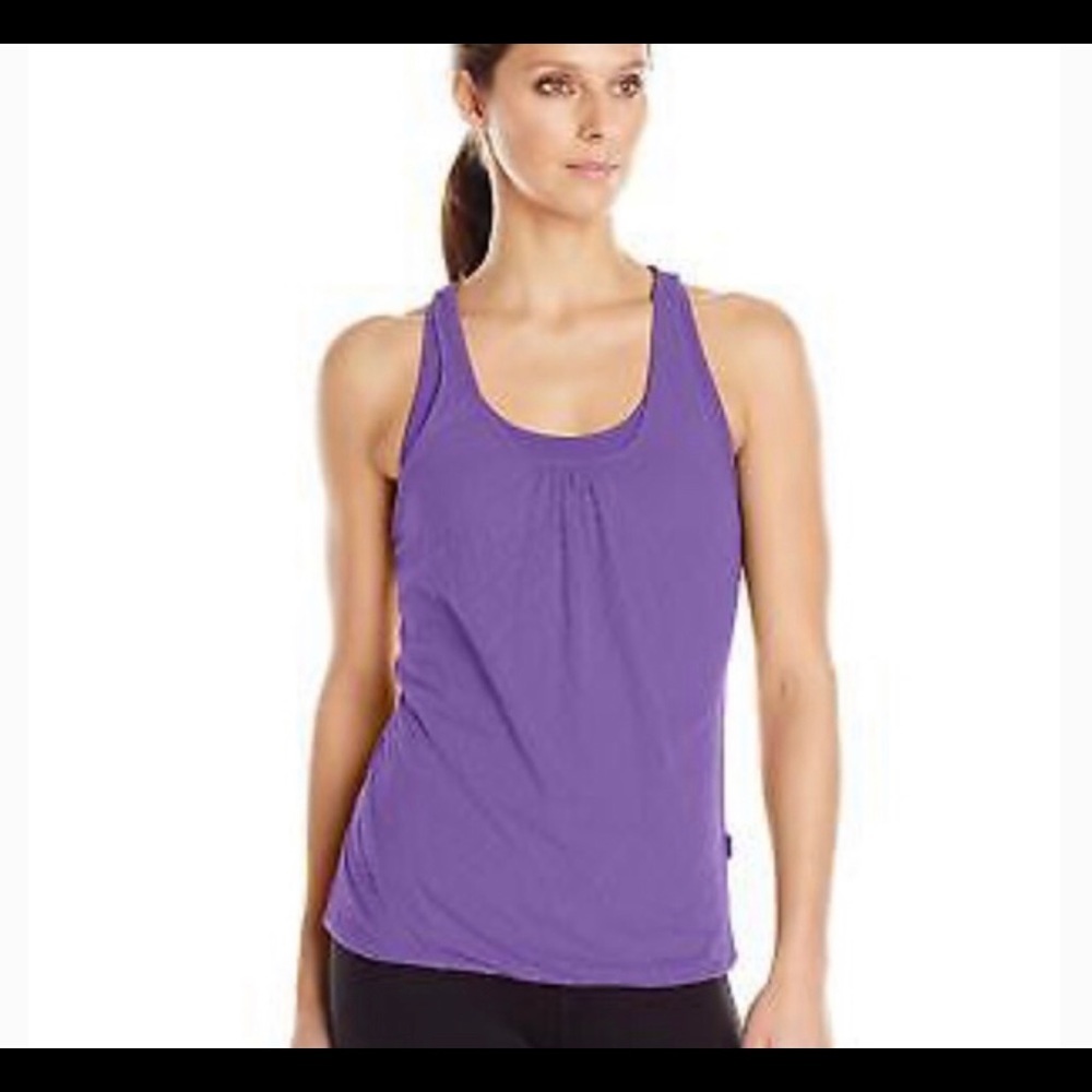 Prana Purple Layered Workout Yoga Tank Top XS